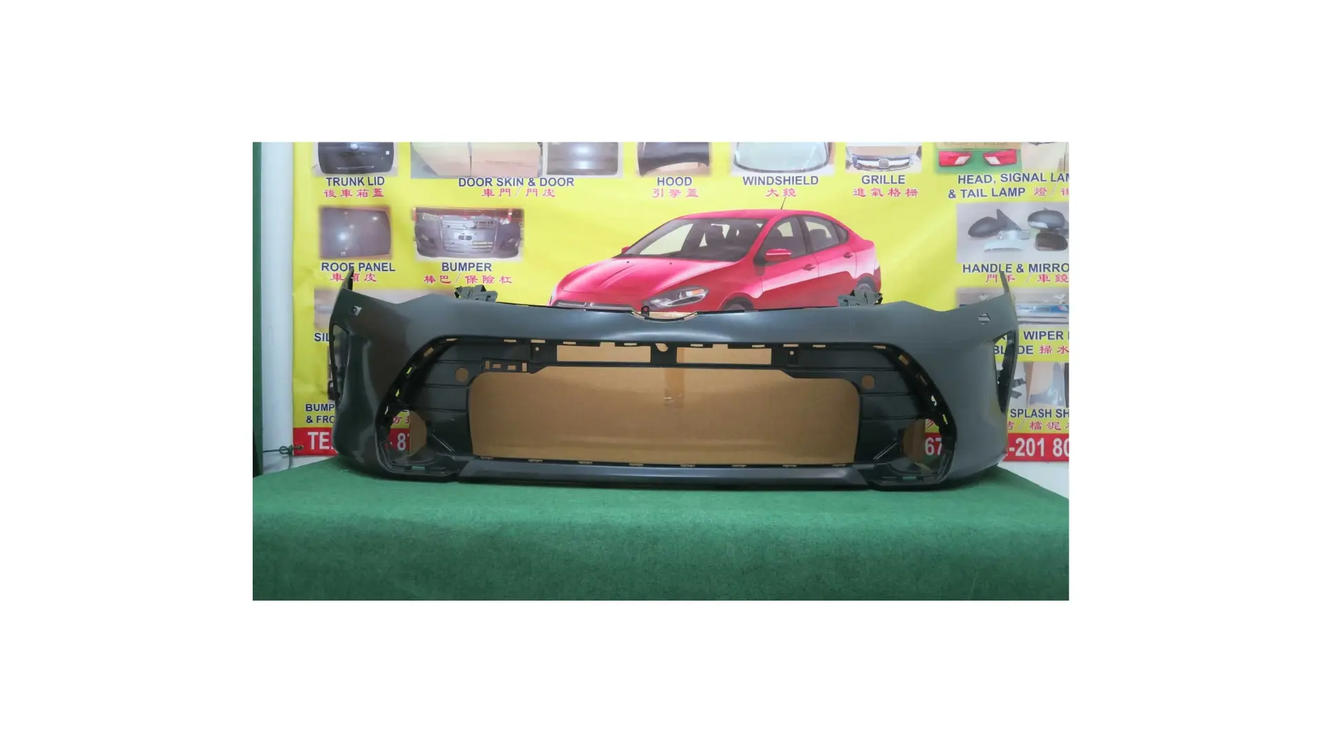 BUMPER , TOYOTA CAMRY 16' ACV50/ASV50/AVV50 FRONT -AFTERMARKET *WITH HEAD LAMP WASHER HOLE*